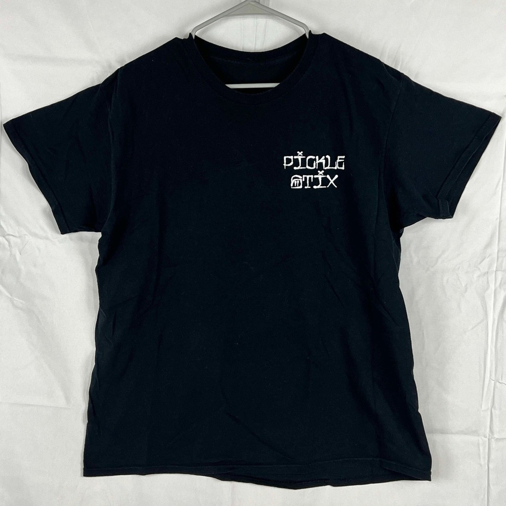 Pickle stix Long‎ Beach California Neapolitan Black Shirt EUC Short Sleeve Large
